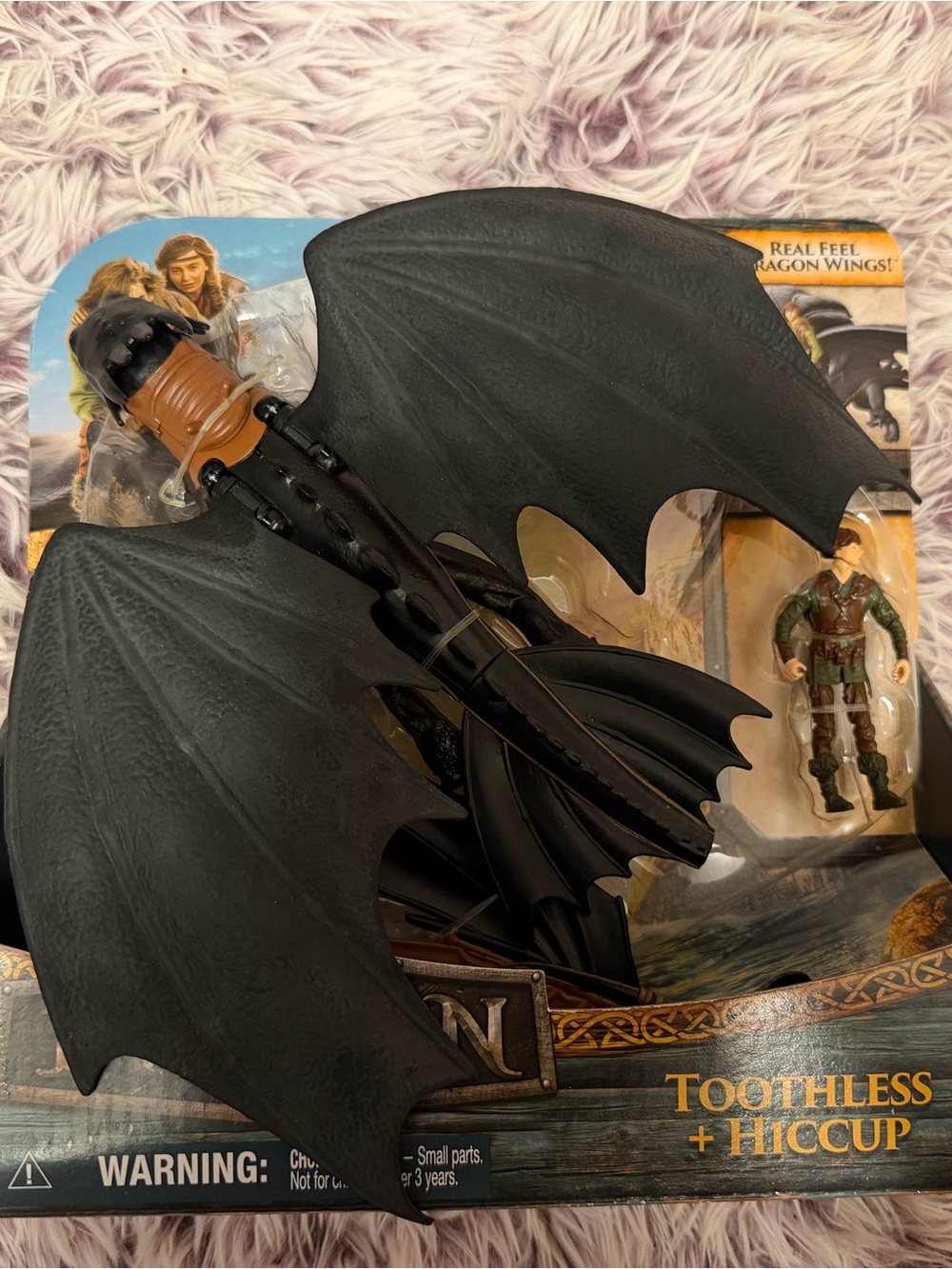 DreamWorks Toothless Dragon & Hiccup Figure - Black with Brown Saddle